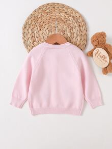 Cozy Pixies Baby Girl Baby Girl Cute Sweet Autumn/Winter Pink Rabbit Cardigan - Pink - View 2