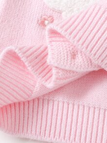 Cozy Pixies Baby Girl Baby Girl Cute Sweet Autumn/Winter Pink Rabbit Cardigan - Pink - View 5