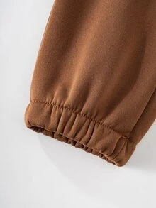 SHEIN 2 件 Tween Boy 时尚格子连帽夹克和慢跑裤套装，适合圣诞节 - 彩色 - 查看 5