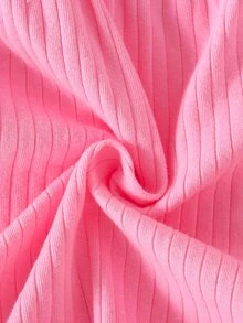SHEIN 新生兒圓領立體刺繡洋裝，可愛優雅，簡約舒適 - 淺粉色 - 查看 9