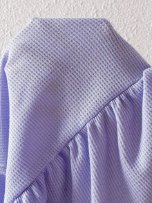 Genkimix Kids Young Girl' Knitted Waffle Fabric Cute Embroidered Daisy Vacation Dress - Violet Purple - View 6