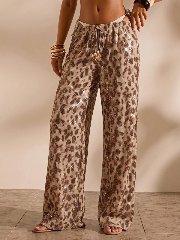 Opulessa Casual Woven Printed Straight Leg Women's Pants