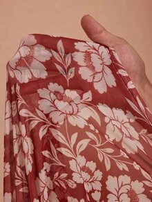 JIAN LASALA 網紗露肩長袖多層荷葉邊洋裝 度假優雅度假風 - 彩色 - 查看 7