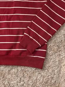 IslaSuriya Digital Print Asymmetrical Shoulder Loose Fit Long Sleeve Women's Sweatshirt - Multicolor - View 3