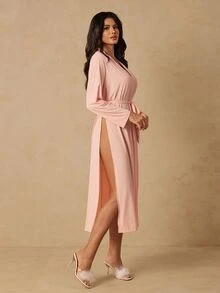 HautHeat Women Lounge Robes - Pink - View 7