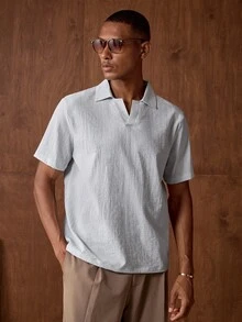 HIMLAND 3件/包 男士極簡冰絲觸感短袖 Polo 衫，夏季 - 彩色 - 查看 4