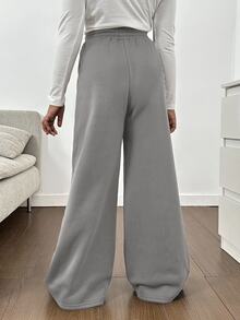 SHEIN 少女保暖内衬裤，适合秋冬季户外穿着 - 灰色 - 查看 2