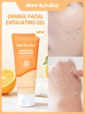 SlowSunday Orange Facial Exfoliating Gel, Refreshing & Softening, Deeply Cleansing, Gentle Exfoliating, With Orange Extract & Scrub Particles, Oil Control & Unclog Pores, Korean Skincare, For Fall & Winter, Halloween & Christmas