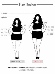 SHEIN Tall CURVE Plus Size Casual Washed Wide Leg Denim Jeans Fall/Winter Casual Formal Business Cute Cowgirl Basic Vintage Back To School Festival Tall CURVE - Black - View 4