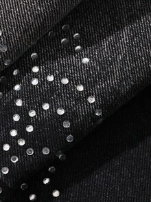 DAZY Jeans de hombre azul oscuro desgastados y lavados de otoño - Negro - Ver 7
