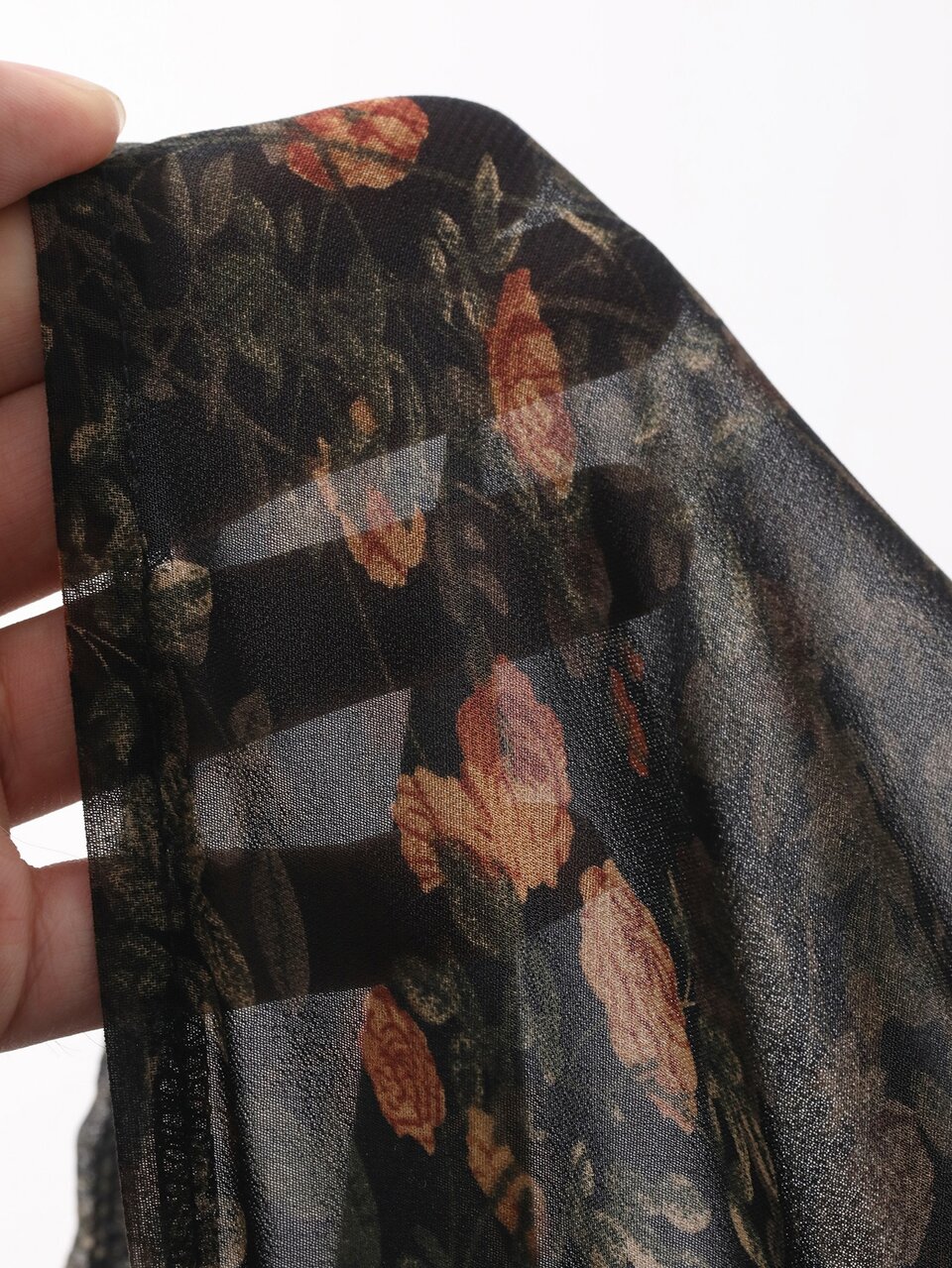 Dazy Plus Ditsy Floral Chiffon Elastic Waist A-Line Elegant Versatile Elegant Spring Autumn Skirt