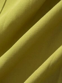 DAZY Women's Contrast Color Button Design Pleated Long Sleeve Nightgown Fall - Olive Green - View 7