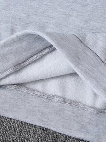 SHEIN 8件組青少年男孩休閒日常百搭舒適印花圖案連帽套頭鬆款衛衣與束口鬆款運動長褲針織兩件套，保暖內裡加厚衛衣套裝 - 彩色 - 查看 5