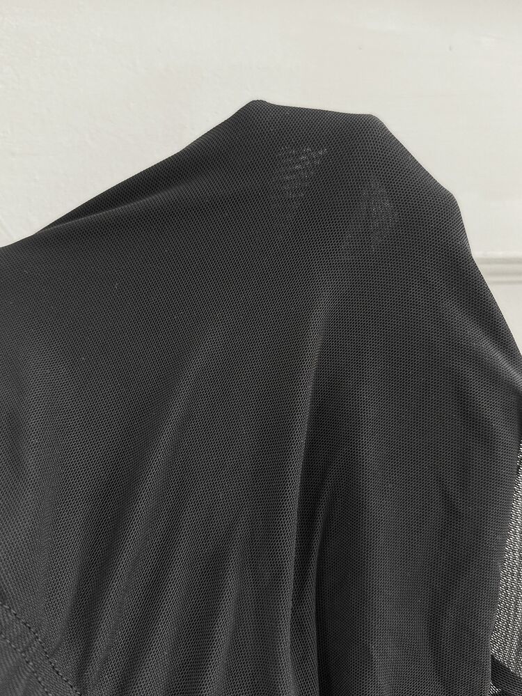 SHEIN Tall 女款蕾絲拼接休閒百搭日常喇叭褲 - 黑色 - 查看 8