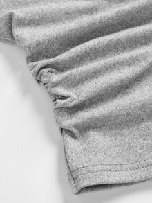 SHEIN Tween Girl Tween Girls Versatile Bow Pattern Long Sleeve Top And Pants 2 Pieces Set, Light Gray - Grey - View 6