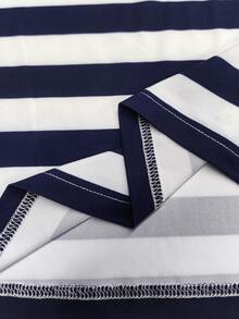 Franclia Women's Striped Patchwork Casual Daily Spaghetti Strap Dress - Multicolor - View 4