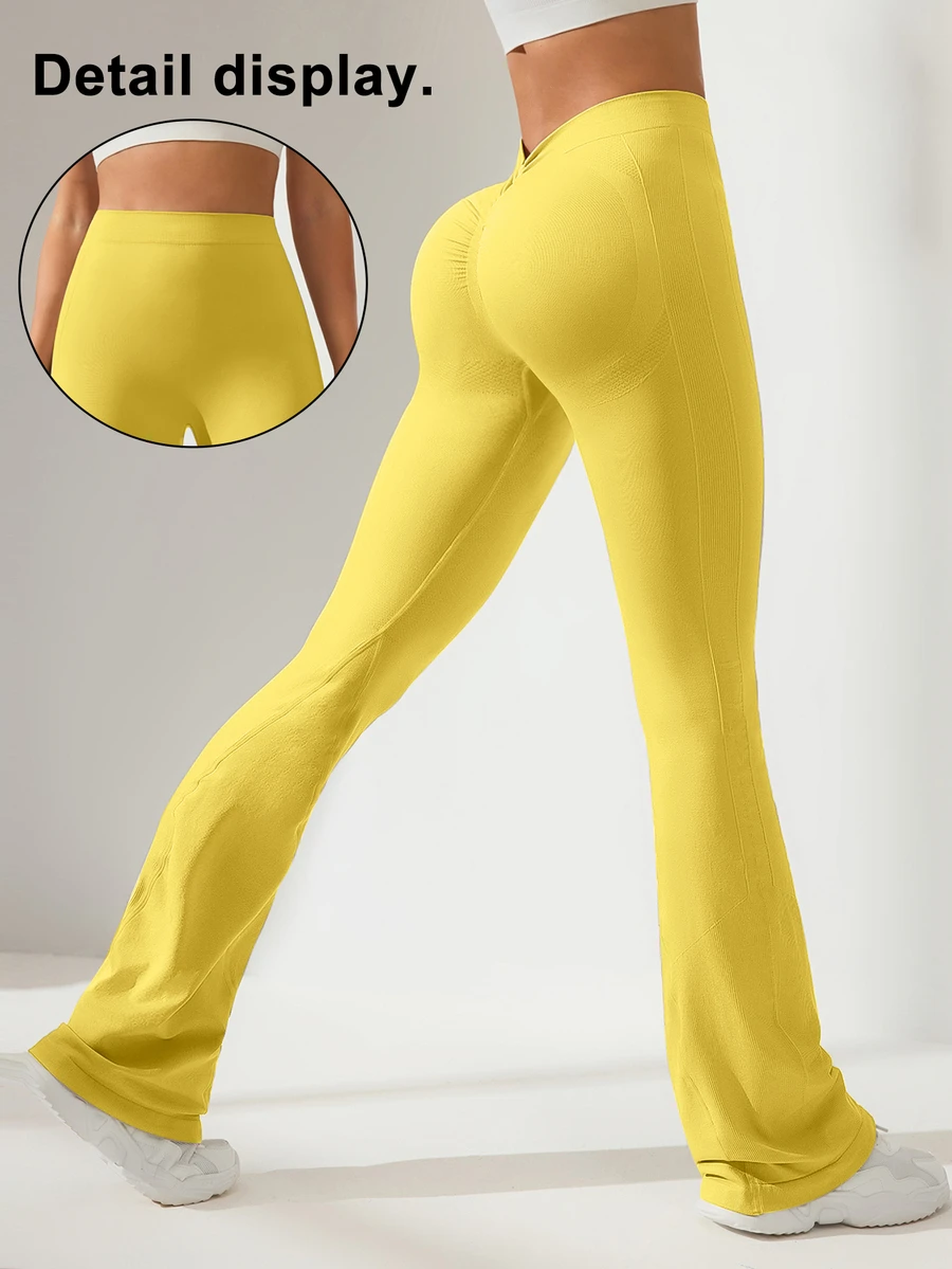 SHEIN Sovereign Charm Women's Solid Color Minimalist Everyday Butt-Lifting Yoga Pants