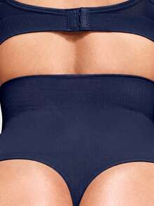 SHAPORA Women's Solid Color High Waist Casual Daily Wear Shaping Shorts - Blue - View 4