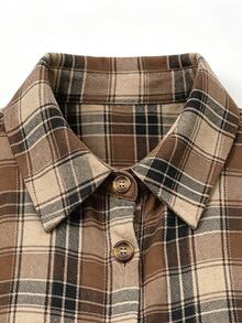 Linhara CURVE Big Size Casual Vacation Daily Commuting And Office Wear Simple Summer Fashionable Women's Dress - Brown - View 6