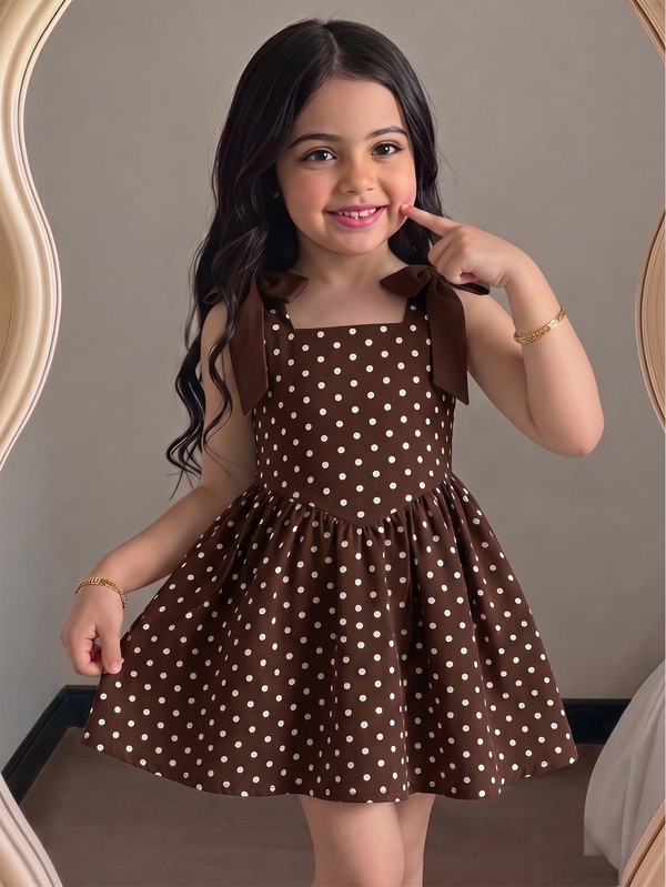 Vestido de tirantes finos con jacquard 3D para niña, tela de jacquard texturizada, escote cuadrado, decoración de lazo en los hombros, cintura ceñida, falda completa, suave y estructurado, adecuado para múltiples estaciones, jacquard exquisito, perfecto para uso diario y ocasiones de fiesta, ajuste holgado, fácil de estilizar y cuidar, crea un look de pequeña princesa dulce y delicada, amarillo pálido