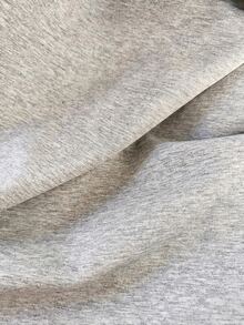 INAWLY Women's Solid Color Button Front Casual Henley Collar Short Sweatshirt Jacket - Light Grey - View 4