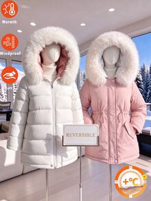 SHEIN 女童（大）棉服 - 淺粉色 - 查看 8
