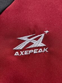 AXEPEAK 男士梭織時尚休閒寬鬆拼接開襟夾克 - 黑色 - 查看 3