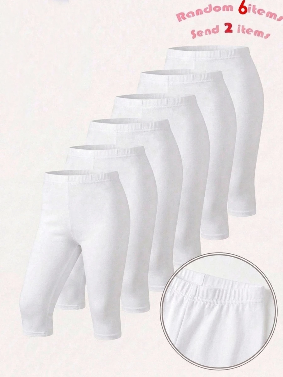 Tween Girl Tween Girl Casual Versatile Solid Color Leggings 2pcs/Pack - White - View 1