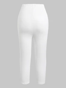Tween Girl Tween Girl Casual Versatile Solid Color Leggings 2pcs/Pack - White - View 5