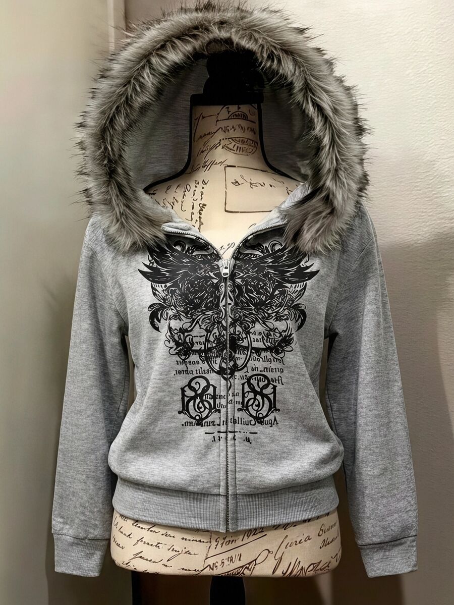 SHEIN Cazadoras Niñas (8-12) - Gris - Ver 1