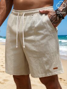 VENTUSAIL Men's Khaki Casual Summer Shorts, Holiday - Khaki - View 5