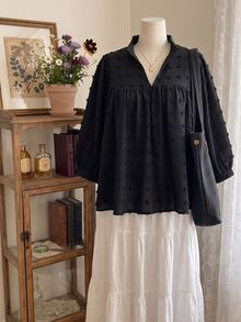 Rusticease Plus Size Women Solid Color Casual Versatile Daily Wear Shirt - Black - View 11