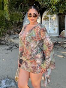 Maria Perezxox Women's All-Over Print Casual Beach Mini Dress Elegant - Multicolor - View 3