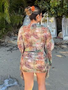 Maria Perezxox Women's All-Over Print Casual Beach Mini Dress Elegant - Multicolor - View 2