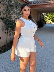 Maria Perezxox 2025新款夏季女式波西米亚风格度假装，白色梭织女士套装秋冬女士办公室服装 - 白色 - 查看 4