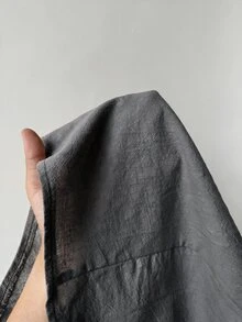 SHEIN EZwear 女款單鈕扣背心與長褲套裝，純色，適合夏季/商務早午餐/外出，灰色休閒風 - 淺灰色 - 查看 9