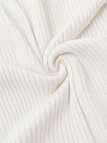 Modelyn Women's Gentle Faux Pearl Button Sweater And Versatile Wide Leg Pants Set - White - View 7