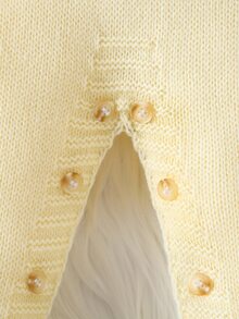 SHEIN 女嬰花卉刺繡針織連身褲，柔軟舒適連身衣，荷葉邊肩帶，長袖，可愛春季套裝，柔軟舒適 - 淡黃色 - 查看 8