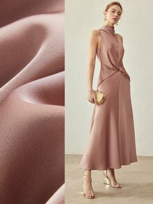 MOTF PREMIUM ELEGANT TWIST WAIST FITTED DRESS, SPRING/SUMMER - Dusty Pink - View 2