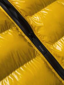 Manfinity EMRG Men's Solid Color Hooded Casual Daily Travel Cotton Padded Vest, Padded Coat - Yellow - View 6