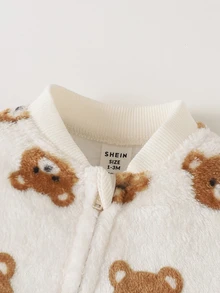 Loomiva Newborn Baby Girl Cute Casual Plush Cartoon Pattern Long Sleeve Loungewear Autumn - Multicolor - View 5
