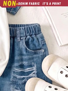 1 SET Boys Fashionable Cute Puppy Print Casual Crew Neck Short Sleeve T-Shirt And Shorts, Simple, Versatile, Suitable For Daily Wear, Fashionable And Handsome Casual Style - Multicolor - View 7