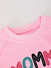 Casuvi Kids Genkimix 青少女女孩白色露肩運動衛衣與深粉色寬鬆運動長褲 2 件套，適合春、秋、冬，戶外、校園及休閒穿著 - 彩色 - 查看 5