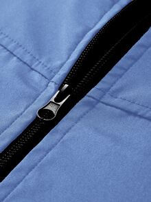 Manfinity Homme Men Zip Up Windbreaker Jacket - Blue - View 5