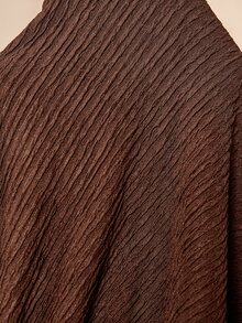Boho Mama Maternity Crew Neck Long Sleeve Top And Long Skirt 2 Pieces Set Photoshoot Winter Casual Fall - Brown - View 9