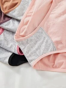 SHEIN 5件組高腰收腹提臀無痕大尺碼內褲 - 彩色 - 查看 3
