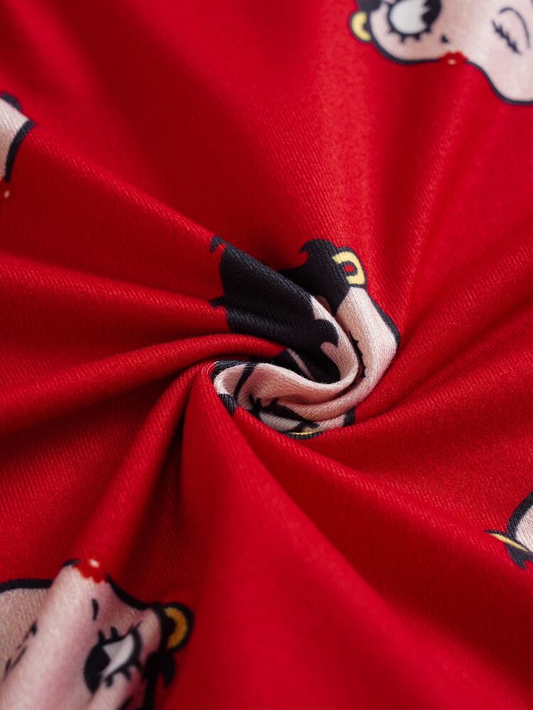 Betty Boop x SHEIN Co-Branded Girls Lingerie Set, Camisole + Red Printed Boxer Briefs 2 Pieces Set - Red - View 12