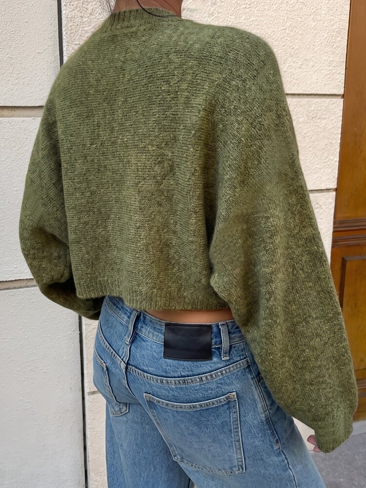 Autumina Women's Long Sleeve Casual Minimalist Versatile Cardigan - Green - View 2
