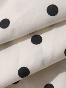 DAZY Women's Polka Dot Long Sleeve Regular Jacket School Cute Tops - Apricot - View 11