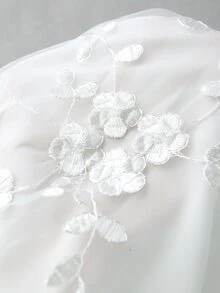 SHEIN Raffinéa Elegant Lace Jacquard Dress - White - View 5